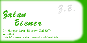 zalan biener business card